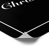 Modern Minimalistisch Black Christmas Welcome Sign Poster (Ecke)