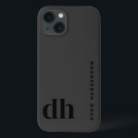 Modern Minimalistisch Black Monogram Case-Mate iPhone Hülle<br><div class="desc">Das "Modern Minimalistisch Black Monogram Case-Mate iPhone Case" ist ein Paradebeispiel für personalisierte iPhone-Gehäuse, die auf einen anspruchsvollen Stil zugeschnitten sind. Diese individuellen iPhone-Gehäuse sind nicht nur trendige iPhone-Gehäuse für Männer, sondern auch stilvolle iPhone-Gehäuse für Männer, die Eleganz schätzen. Ideal als Geburtstagsgeschenke für einen Freund, diese einzigartigen Geschenke für Männer...</div>