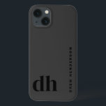 Modern Minimalistisch Black Monogram Case-Mate iPhone Hülle<br><div class="desc">Das "Modern Minimalistisch Black Monogram Case-Mate iPhone Case" ist ein Paradebeispiel für personalisierte iPhone-Gehäuse, die auf einen anspruchsvollen Stil zugeschnitten sind. Diese individuellen iPhone-Gehäuse sind nicht nur trendige iPhone-Gehäuse für Männer, sondern auch stilvolle iPhone-Gehäuse für Männer, die Eleganz schätzen. Ideal als Geburtstagsgeschenke für einen Freund, diese einzigartigen Geschenke für Männer...</div>