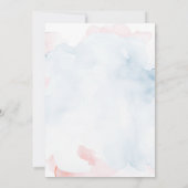 Modern Minimalistisch Blue Bunny Osterfeier Geburt Einladung (Rückseite)