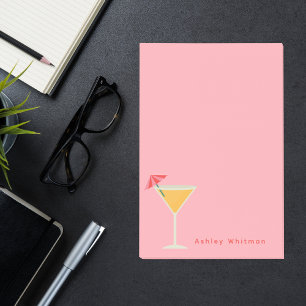 Modern Minimalistisch Blush Pink Fun Margarita Post-it Klebezettel