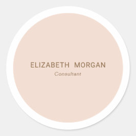 Modern Minimalistisch Blush Pink Gold Runder Aufkleber