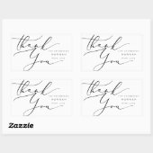 Modern Minimalistisch Danke Brautparty Rechteckiger Aufkleber (Blatt)