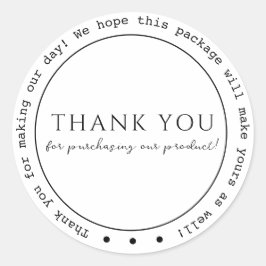 Modern, Minimalistisch, danke Runder Aufkleber