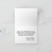 Modern Minimalistisch Dankeskarte (Innenseite)
