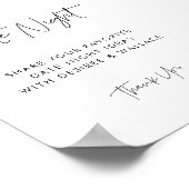 Modern Minimalistisch Date night ideas sign Poster (Ecke)