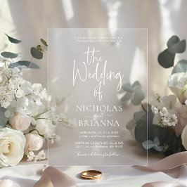 Modern Minimalistisch: Die Hochzeit von Klassische Acryleinladungen