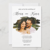 Modern Minimalistisch einfach Einladung (Rückseite)