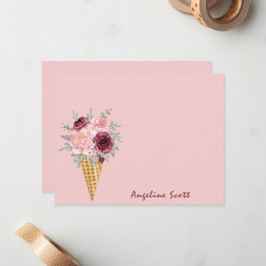 Modern Minimalistisch einfach Mitteilungskarte (Vorderseite/Rückseite Beispiel)