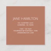 Modern Minimalistisch einfach Quadratische Visitenkarte (Rückseite)