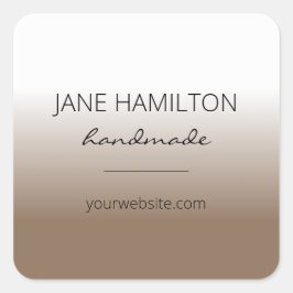 Modern Minimalistisch einfach Quadratischer Aufkleber