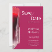 Modern, Minimalistisch, einfach, Viva Magenta Save The Date (Vorderseite)
