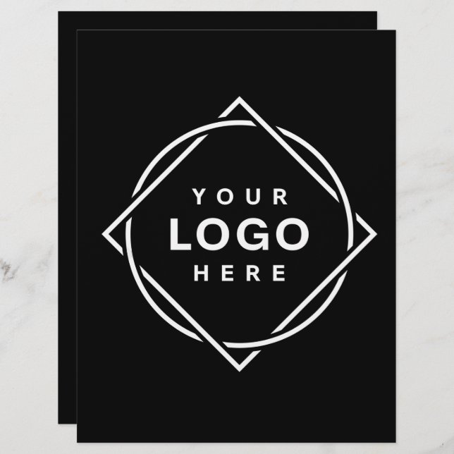 Modern, Minimalistisch, elegant und individuell an Briefbogen (Vorne/Hinten)