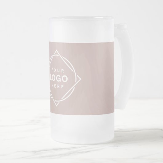 Modern, Minimalistisch, elegant und individuell an Mattglas Bierglas (VorderseiteRechts)