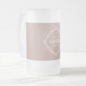 Modern, Minimalistisch, elegant und individuell an Mattglas Bierglas (Vorderseite Links)