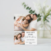 Modern Minimalistisch First Christmas Postkarte (Stehend Vorderseite)