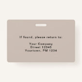 Modern, minimalistisch, Foto, Salon Ausweis (Rückseite)