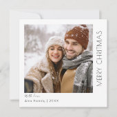 Modern Minimalistisch  | Frohe Weihnachten mit Fot (Vorderseite)