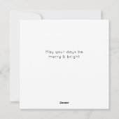 Modern Minimalistisch  | Frohe Weihnachten mit Fot (Rückseite)
