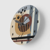 modern minimalistisch geometrisch abstrakt mit ein runde wanduhr (Winkel)