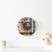 modern minimalistisch geometrisch abstrakt mit ein runde wanduhr (Zuhause)