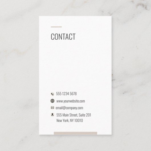 Modern Minimalistisch Golden Ginkgo Visitenkarte (Rückseite)