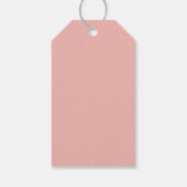 Modern minimalistisch grünes Rosa Weihnachten Geschenkanhänger (Rückseite)
