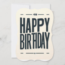 Modern Minimalistisch Happy Birthday - Bold Typogr