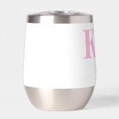 Modern Minimalistisch-hellrosa Monogramm (Vorderseite)