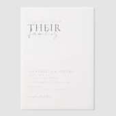 Modern, minimalistisch, Hochzeit, Pergament Einladungen (Vorderseite)