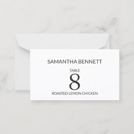 Modern Minimalistisch mit Foto- und Monogramm-Rück Platzkarte