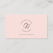 Modern, minimalistisch, monogramm, logo, kreis, ro visitenkarte (Vorderseite)