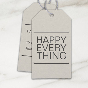 Modern Minimalistisch Neutral  Geschenkanhänger