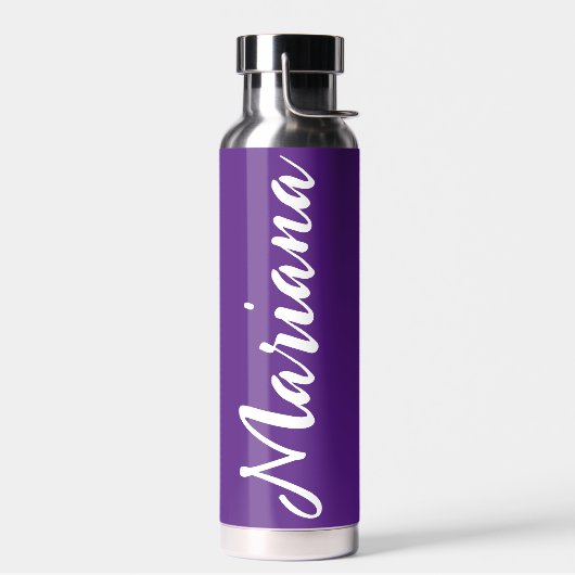 modern minimalistisch personalisiert lila trinkflasche (Links)