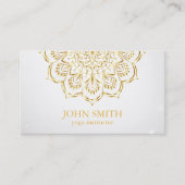 Modern Minimalistisch Red Gold Lotus Yoga Instruct Visitenkarte (Vorderseite)