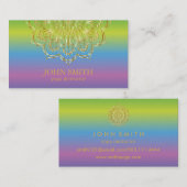 Modern Minimalistisch Red Gold Lotus Yoga Instruct Visitenkarte (Vorne/Hinten)