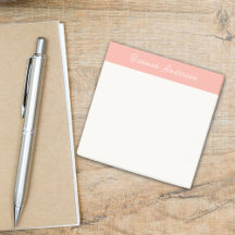Modern Minimalistisch rosa Monogramm, Name