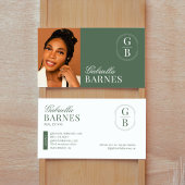 Modern Minimalistisch Sage Green Bold Visitenkarte