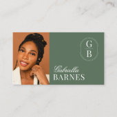 Modern Minimalistisch Sage Green Bold Visitenkarte (Vorderseite)