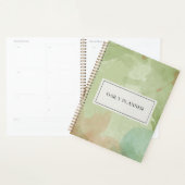 Modern Minimalistisch & Salbeigrünes Aquarell Planer (Anzeige)