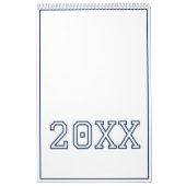 Modern minimalistisch schickes Navy Blau Kalender (Titelbild)