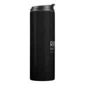 modern minimalistisch schlicht grau thermosbecher (Nach links gedreht)