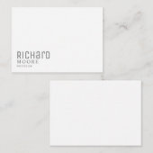 modern minimalistisch schlicht grau und weiß mitteilungskarte (Vorne/Hinten)