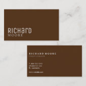 modern minimalistisch schlicht hellbraun visitenkarte (Vorne/Hinten)