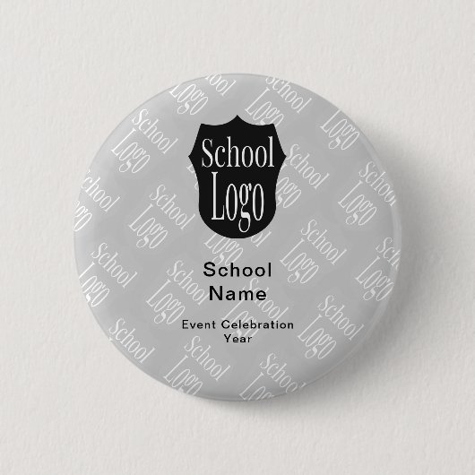 Modern Minimalistisch School Logo Button (Vorderseite)