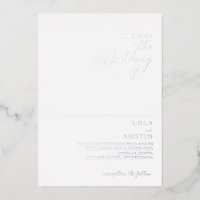 Modern Minimalistisch | Silberne Hochzeit Echt