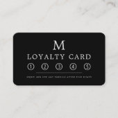 Modern Minimalistisch Square Monogram Loyalty Card Treuekarte (Vorderseite)