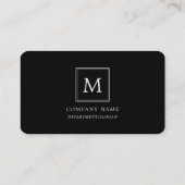 Modern Minimalistisch Square Monogram Loyalty Card Treuekarte (Rückseite)