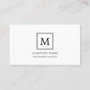 Modern Minimalistisch Square Monogram Visitenkarte
