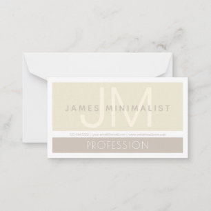 Modern Minimalistisch Taupe Erdtöne Mitteilungskarte
